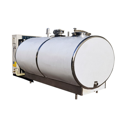 Tipo horizontal cru do tanque 2000L refrigerar de leite da máquina de processamento da planta de leiteria