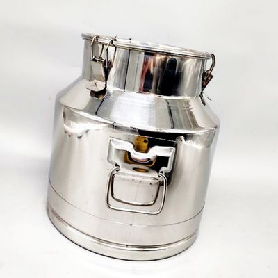 o leite 15L de aço inoxidável pode espelhar o recipiente lustrado do leite do metal