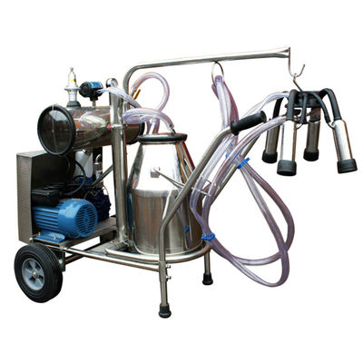 máquina de ordenha da vaca da pequena escala da cubeta 25L com a bomba de vácuo 50Kpa