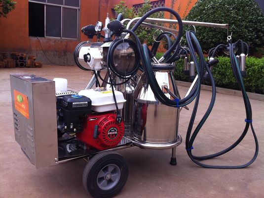 Máquina de ordenha móvel portátil dos SS do produto comestível com motor de gasolina