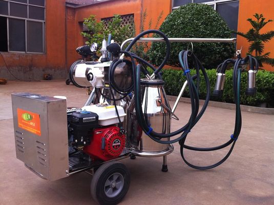 Máquina de ordenha móvel portátil dos SS do produto comestível com motor de gasolina