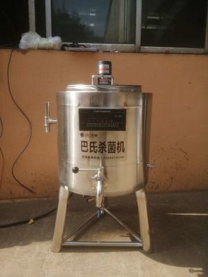 6kw elétrico produto comestível do pasteurizador do leite de 50 litros de aço inoxidável