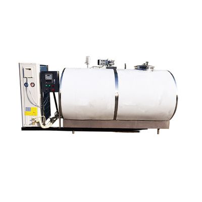 Tipo horizontal cru do tanque 2000L refrigerar de leite da máquina de processamento da planta de leiteria