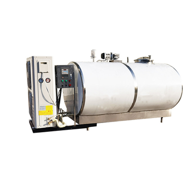 Tipo horizontal cru do tanque 2000L refrigerar de leite da máquina de processamento da planta de leiteria